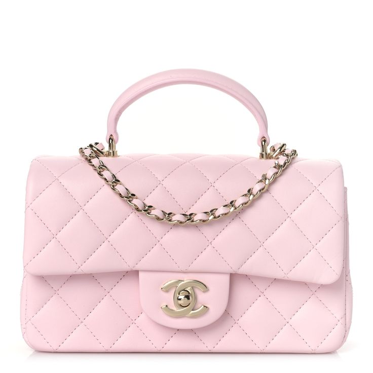 Chanel Quilted Mini Top Handle Flap Bag