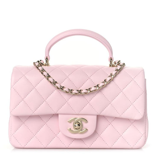 Chanel Quilted Mini Top Handle Flap Bag