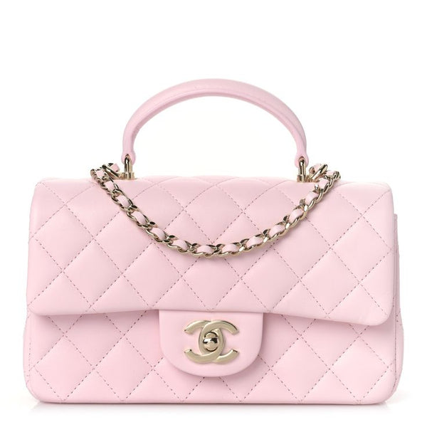 Chanel Quilted Mini Top Handle Flap Bag
