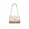 Coach Klare Crossbody Bag in Blocked Signature Canvas with Snake Print (Chalk/Khaki)