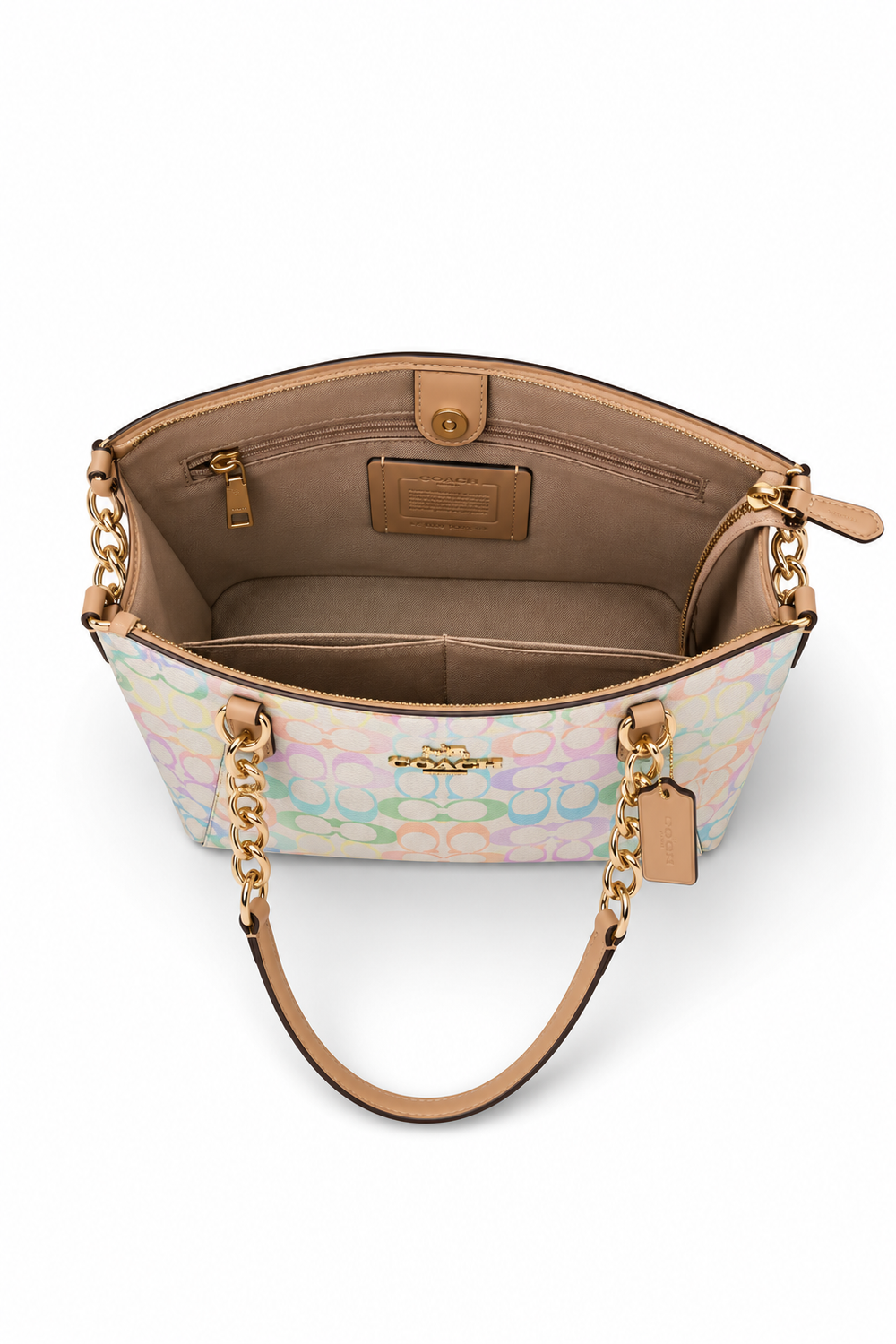 Coach Ava Tote in Rainbow Signature Canvas