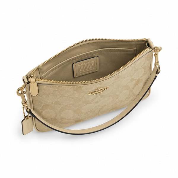 Coach Nolita Pouch – Light Khaki Signature Jacquard