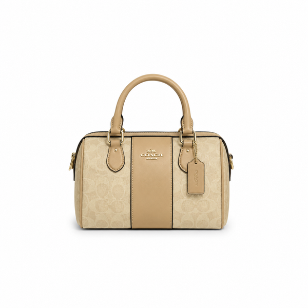 Coach Rowan Satchel – Light Khaki Signature Canvas