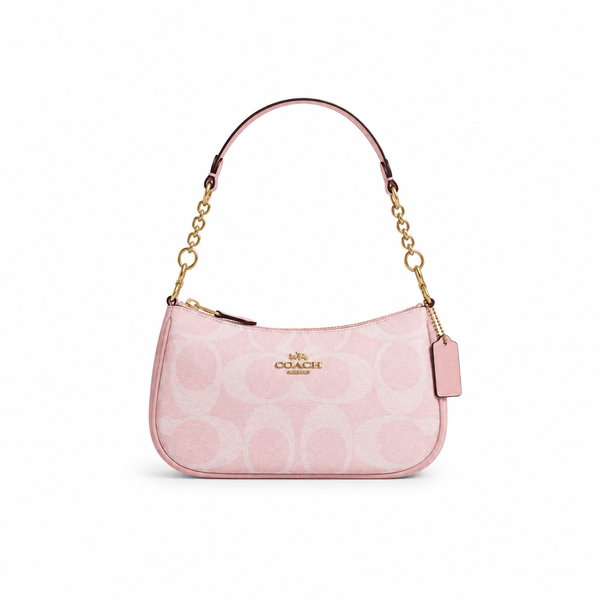 Coach Teri Shoulder Bag – Blush Pink Signature Canvas