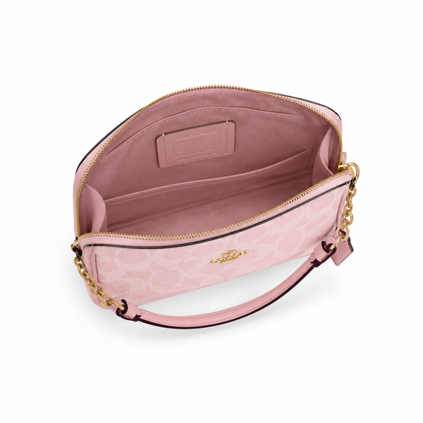 Coach Teri Shoulder Bag – Blush Pink Signature Canvas