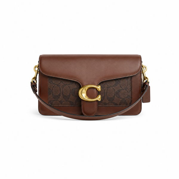 Coach Tabby Shoulder Bag – Saddle Brown Leather & Signature Canvas
