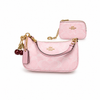 Coach Nolita 19 Bag with Cherry Charm in Signature Canvas (Pink) + Matching Mini Pouch