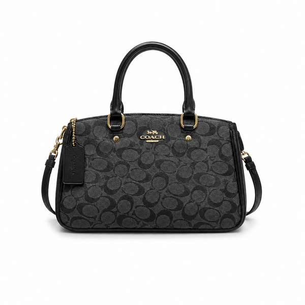 Coach Rowan Satchel in Signature Jacquard