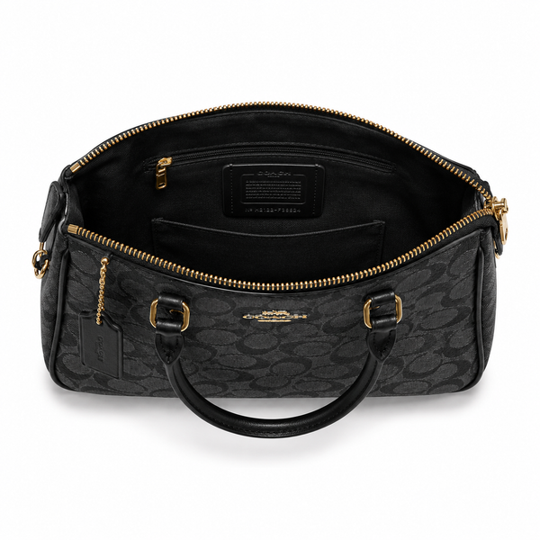 Coach Rowan Satchel in Signature Jacquard