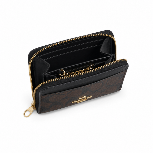 Coach Zip Card Case in Signature Canvas