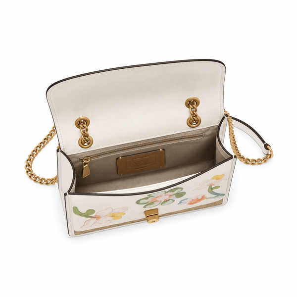 Coach Klare Crossbody Bag in Blocked Signature Canvas with Floral Print