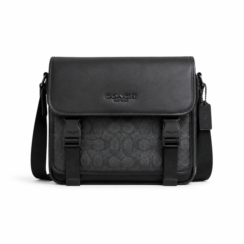 Coach Men's Signature Canvas Messenger Bag