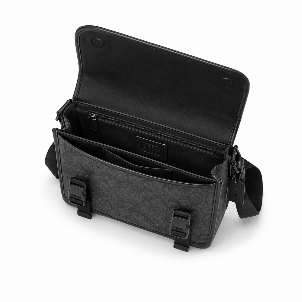Coach Men's Signature Canvas Messenger Bag