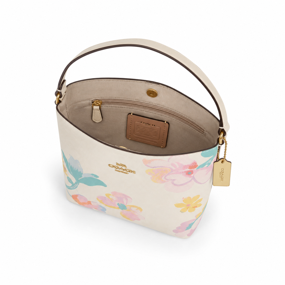 Coach Small Town Bucket Bag with Watercolor Floral Print