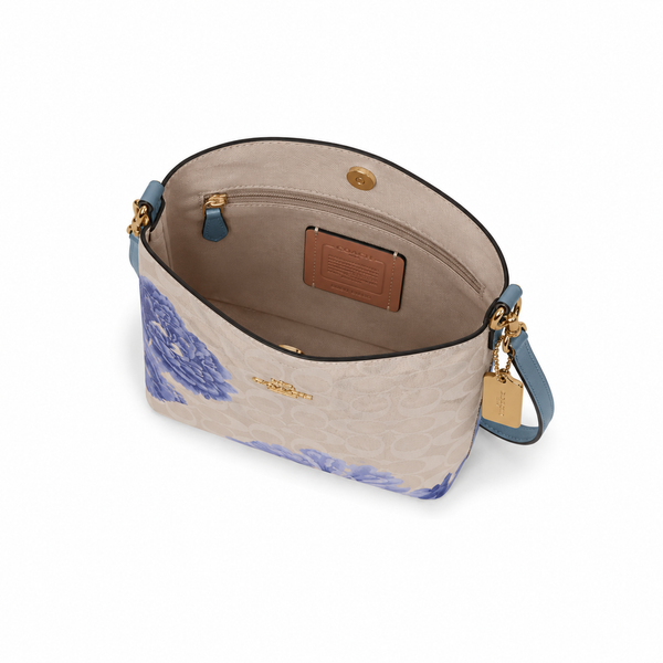 Coach Small Town Bucket Bag with Peony Print