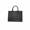 Dior Book Tote – Black Textured Leather