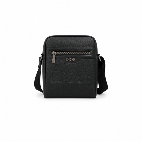 Dior Crossbody Bag – Black Grained Leather