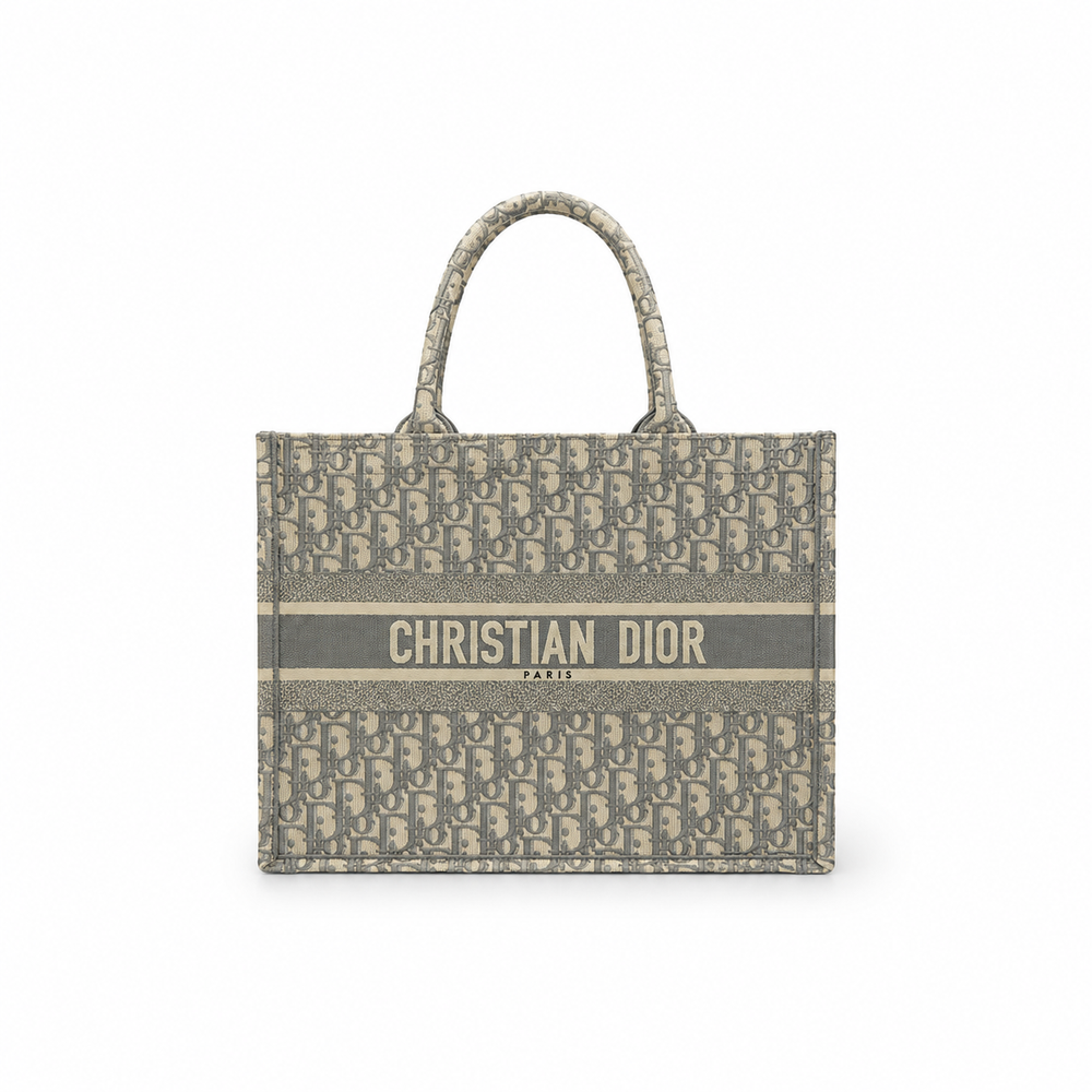Dior Book Tote – Grey Oblique Jacquard