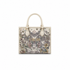 Dior Small Bag – Ivory Butterfly & Floral Print with Whipstitch Trim
