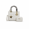 Lady Dior Bag & Wallet Set – White Cannage Leather with Star Charm