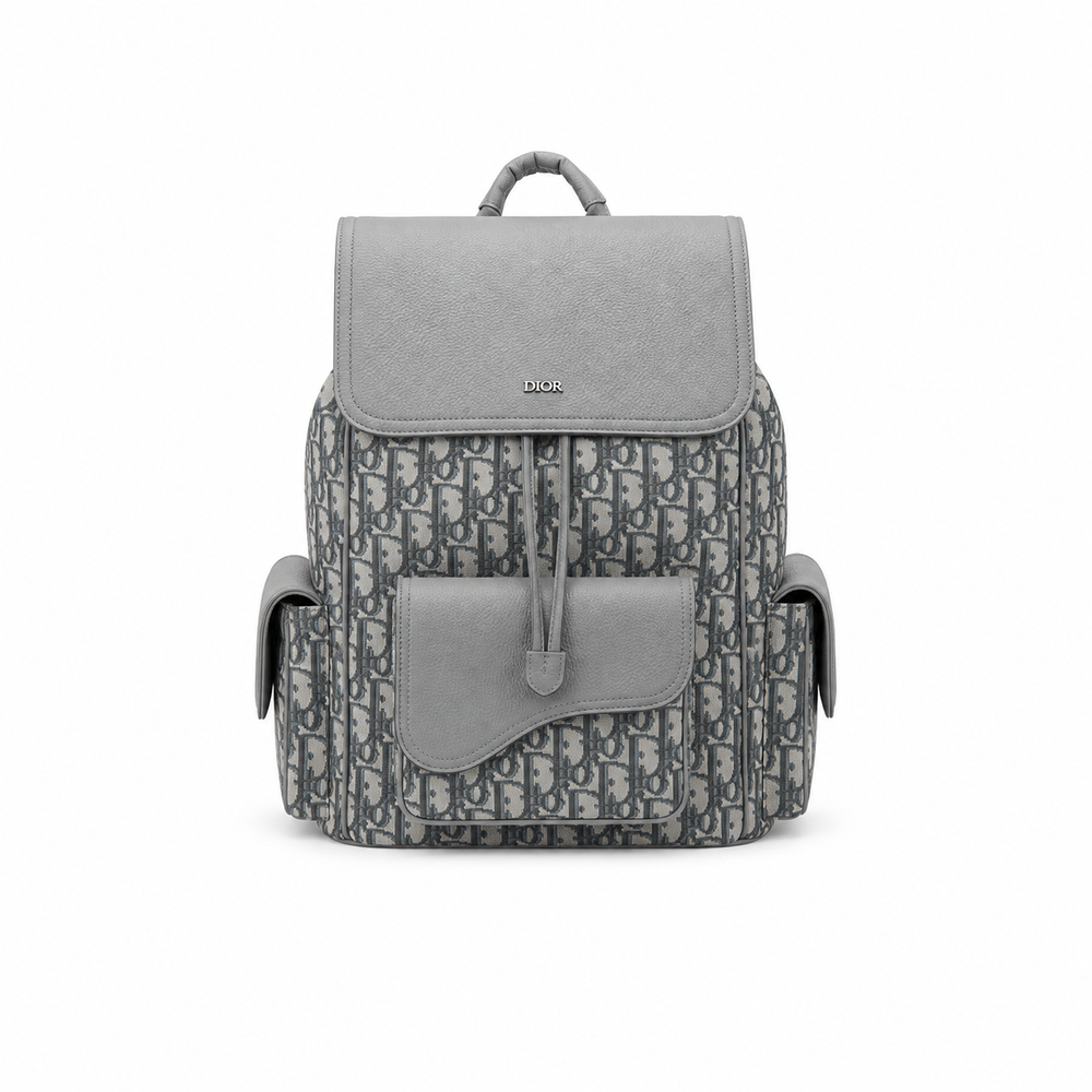 Dior Rider Backpack – Grey Oblique Jacquard