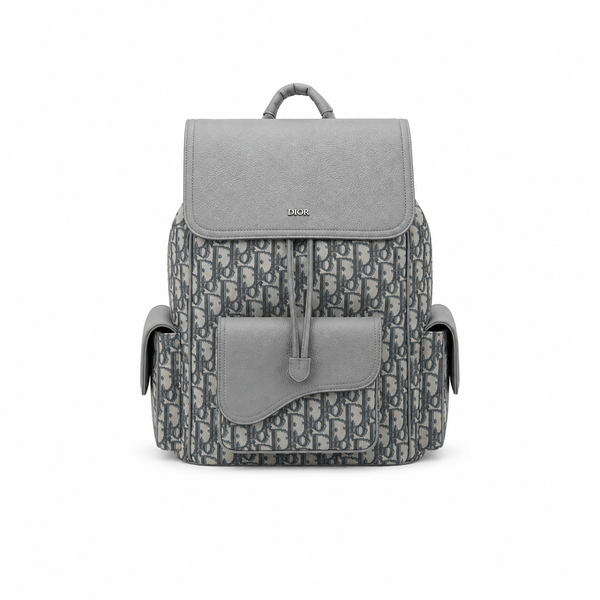 Dior Rider Backpack – Grey Oblique Jacquard