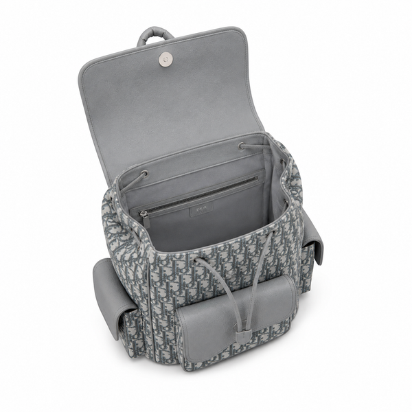 Dior Rider Backpack – Grey Oblique Jacquard