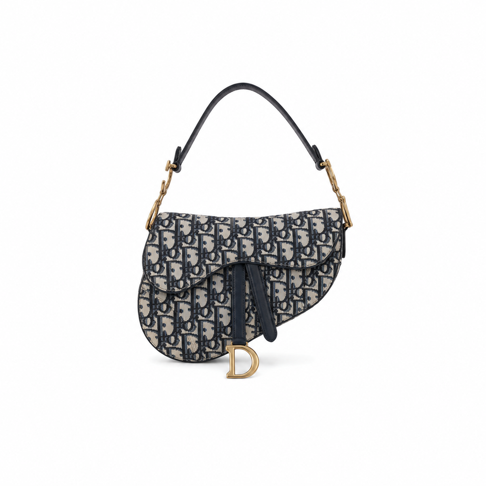 Dior Saddle Bag – Navy Oblique Jacquard