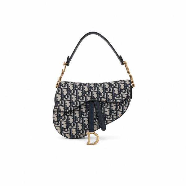 Dior Saddle Bag – Navy Oblique Jacquard