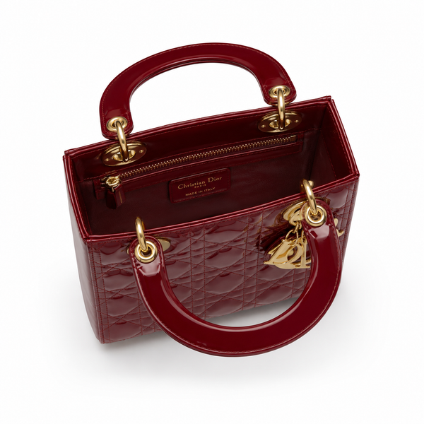 Lady Dior Bag – Burgundy Patent Cannage Leather