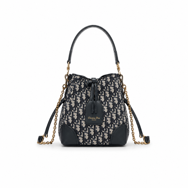 Dior C'est Bucket Bag – Navy Oblique Jacquard