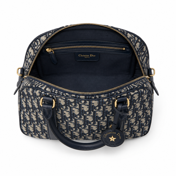 Christian Dior Bobby Bag in Dior Oblique Jacquard (Navy)