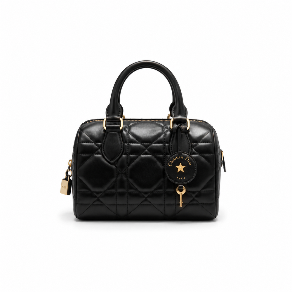 Dior Bowling Bag – Black Cannage Leather