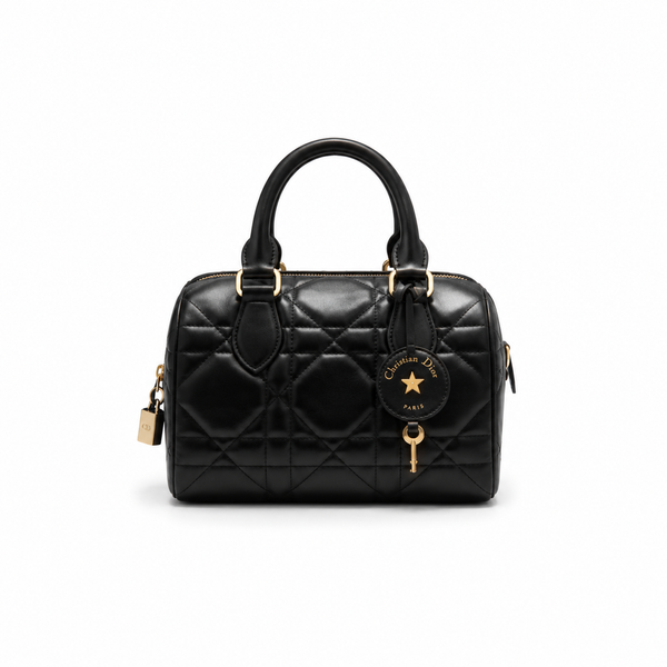 Dior Bowling Bag – Black Cannage Leather