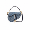 Christian Dior Saddle Bag in Dior Oblique Jacquard (Blue)