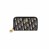 Dior Zip Around Wallet – Navy Oblique Jacquard