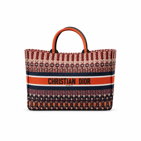 Dior Book Tote – Multicolor Geometric Jacquard