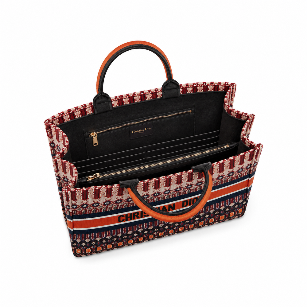 Dior Book Tote – Multicolor Geometric Jacquard