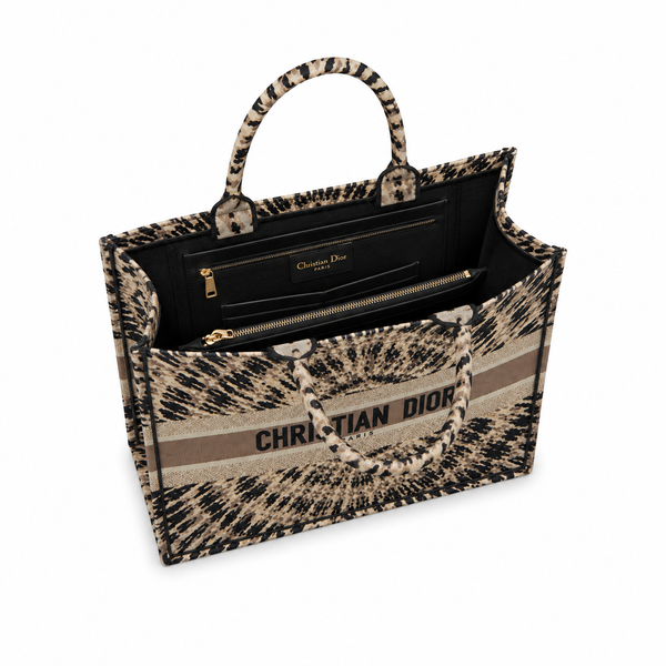 Dior Book Tote – Animal Print Embroidered Canvas