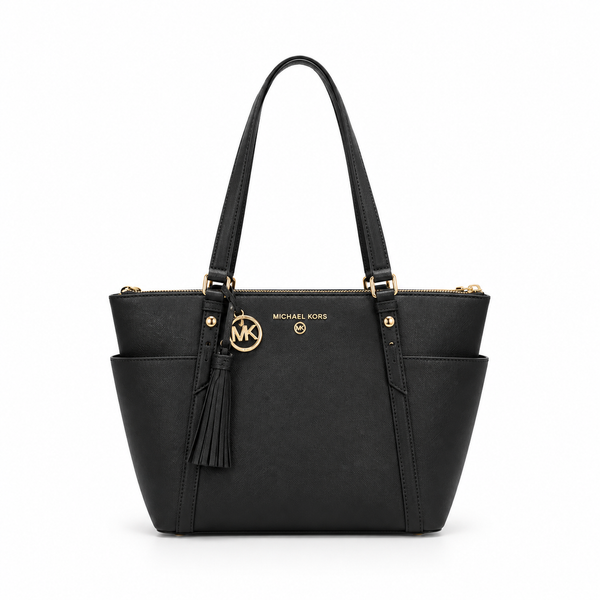 MK Saffiano Leather Tote with Tassel