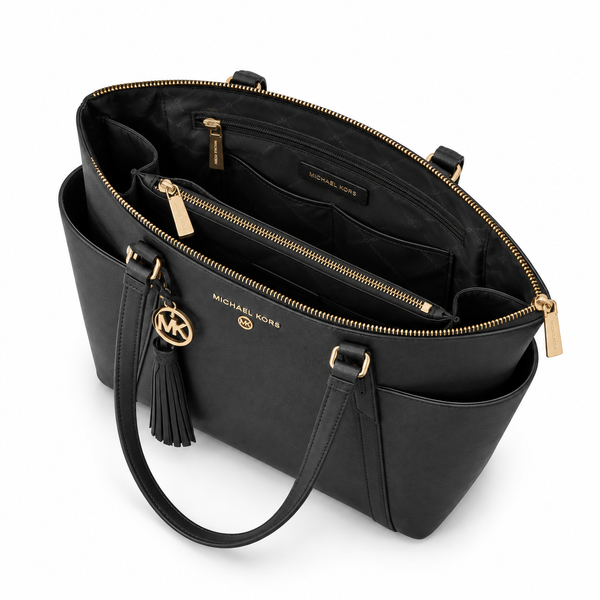 MK Saffiano Leather Tote with Tassel