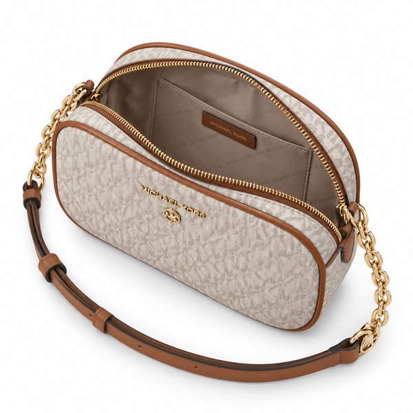 MK Signature Dome Crossbody – Vanilla