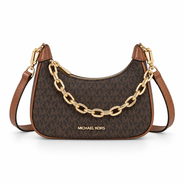 MK Signature Chain Curved Shoulder Bag