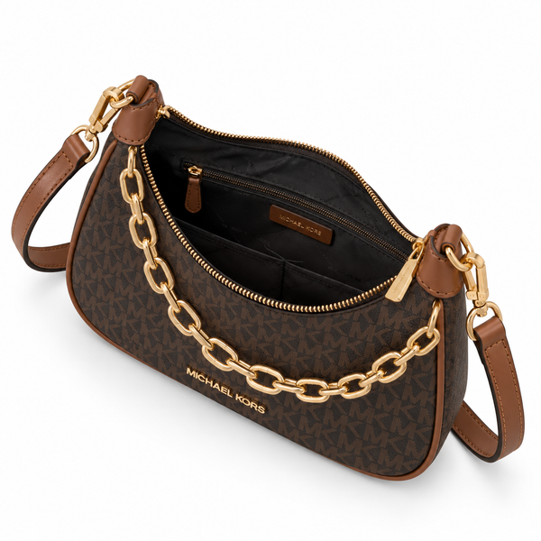 MK Signature Chain Curved Shoulder Bag