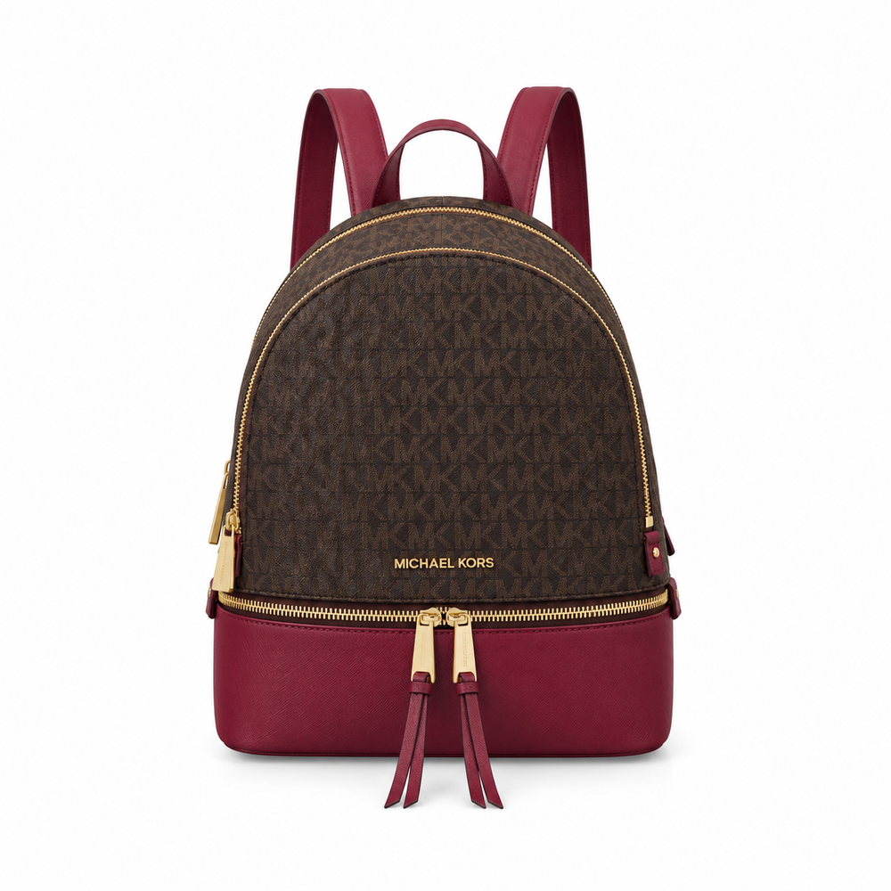 MK Signature Backpack – Brown/Berry