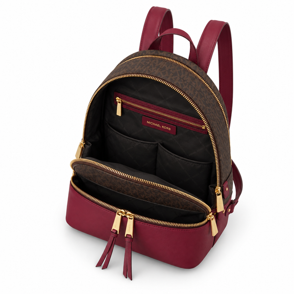 MK Signature Backpack – Brown/Berry