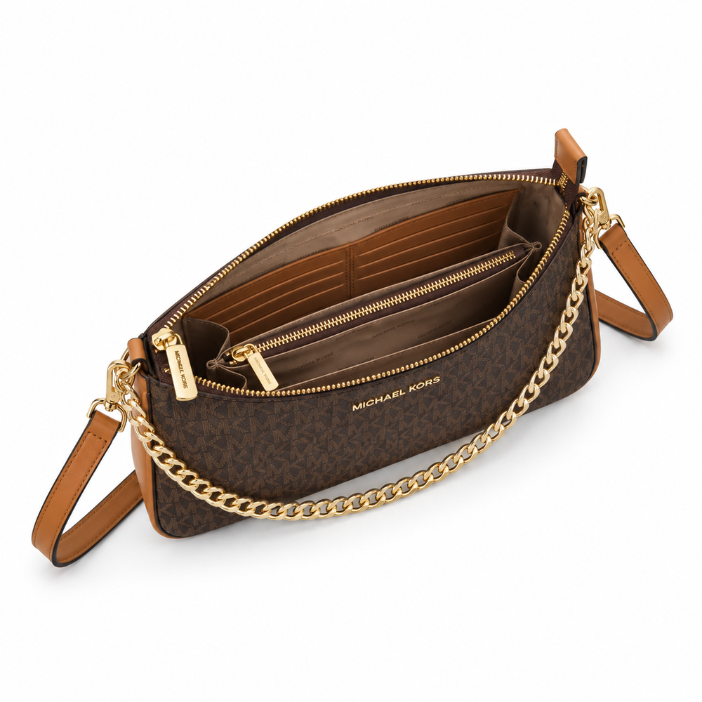 MK Signature Chain Crossbody with Wallet Interior