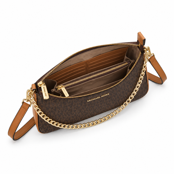 MK Signature Chain Crossbody with Wallet Interior