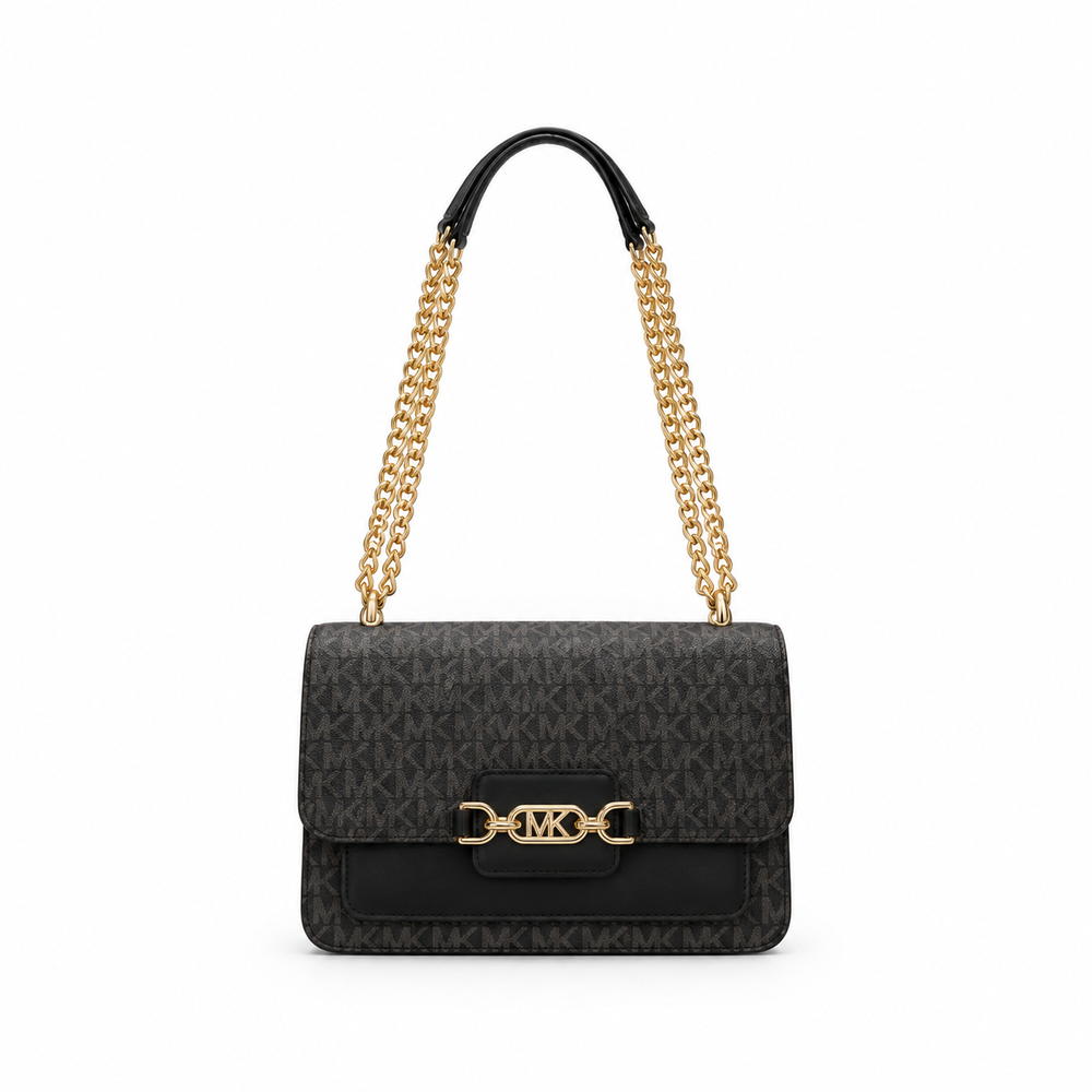MK Signature Chain Flap Bag – Black