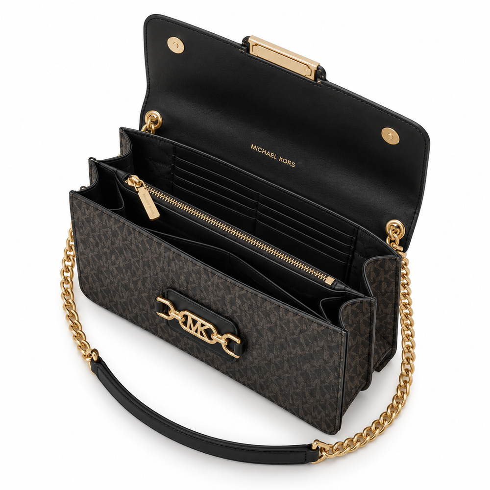 MK Signature Chain Flap Bag – Black